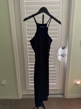 Express Black Halter Maxi Dress
